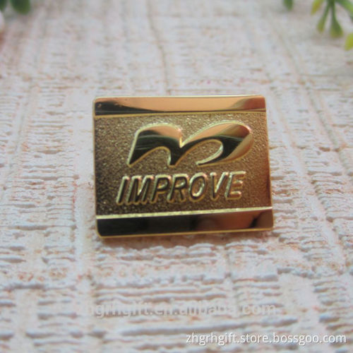 New Design Custom Gold Lapel Pin Metal Badge Metal namecard pin for Sale